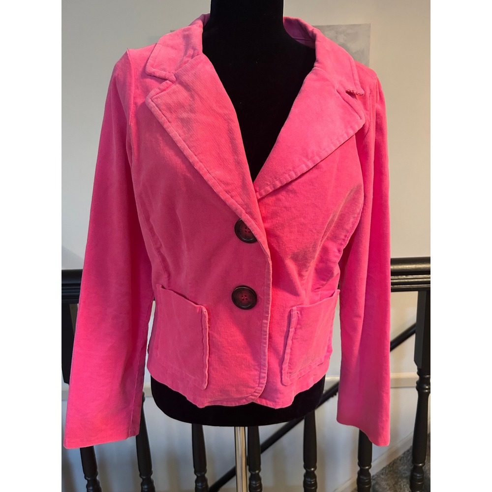 FB Malik Pink Corduroy Blazer Jacket Two Button Made in USA Style 12248 vintage